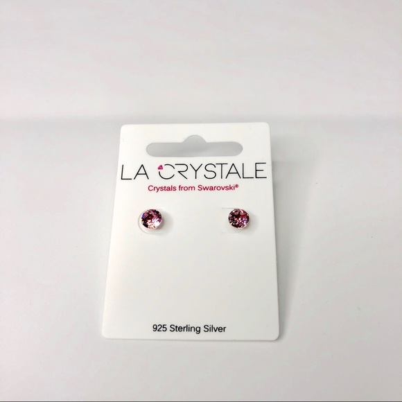 925 Sterling Silver Swarovski Crystal Earrings - Picture 3 of 8